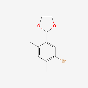 molecular formula C11H13BrO2 B6323192 2-(5-Bromo-2,4-dimethylphenyl)-1,3-dioxolane CAS No. 2624417-78-1