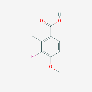 molecular formula C9H9FO3 B6323203 3-Fluoro-4-methoxy-2-methylbenzoic acid CAS No. 1093989-12-8