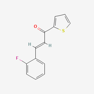 molecular formula C13H9FOS B6323211 (2E)-3-(2-Fluorophenyl)-1-(thiophen-2-yl)prop-2-en-1-one CAS No. 1820797-72-5