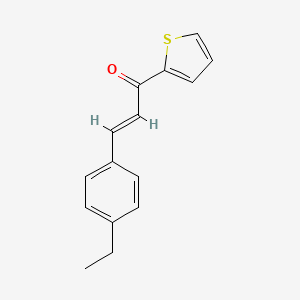 molecular formula C15H14OS B6323232 (2E)-3-(4-Ethylphenyl)-1-(thiophen-2-yl)prop-2-en-1-one CAS No. 1705574-29-3