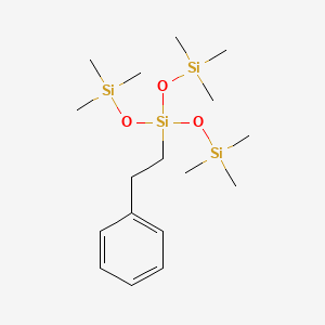 molecular formula C17H36O3Si4 B6323242 Phenethyltris(trimethylsiloxy)silane;  95%, viscosity 4 cSt. at 25°C CAS No. 211935-21-6