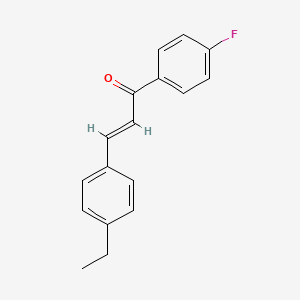 molecular formula C17H15FO B6323255 (2E)-3-(4-Ethylphenyl)-1-(4-fluorophenyl)prop-2-en-1-one CAS No. 1181713-49-4