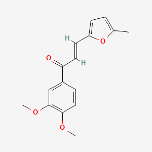 molecular formula C16H16O4 B6323274 (2E)-1-(3,4-Dimethoxyphenyl)-3-(5-methylfuran-2-yl)prop-2-en-1-one CAS No. 154537-98-1
