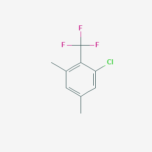 molecular formula C9H8ClF3 B6323281 2-Chloro-4,6-dimethyl-benzotrifluoride, 97% CAS No. 2088945-30-4