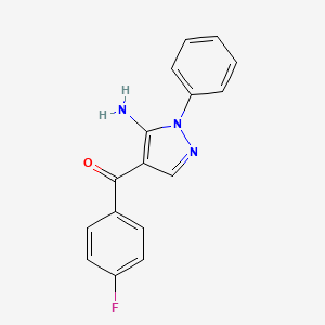 molecular formula C16H12FN3O B6323302 (5-Amino-1-phenyl-1H-pyrazol-4-yl)(4-fluorophenyl)methanone CAS No. 1020236-95-6