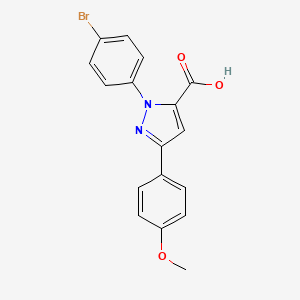 molecular formula C17H13BrN2O3 B6323320 1-(4-Bromophenyl)-3-(4-methoxyphenyl)-1H-pyrazole-5-carboxylic acid CAS No. 1020240-56-5