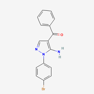 molecular formula C16H12BrN3O B6323326 (5-Amino-1-(4-bromophenyl)-1H-pyrazol-4-yl)(phenyl)methanone CAS No. 1020236-74-1