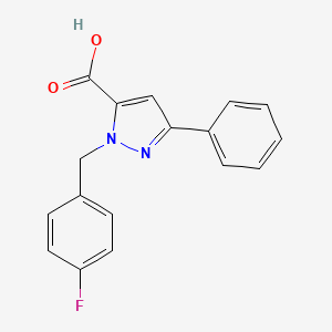 molecular formula C17H13FN2O2 B6323328 1-(4-Fluorobenzyl)-3-phenyl-1H-pyrazole-5-carboxylic acid CAS No. 1020238-83-8