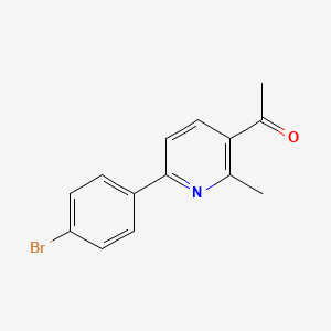 molecular formula C14H12BrNO B6323342 1-(6-(4-Bromophenyl)-2-methylpyridin-3-yl)ethanone CAS No. 925006-44-6