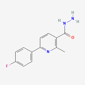 molecular formula C13H12FN3O B6323370 6-(4-Fluorophenyl)-2-methylpyridine-3-carbohydrazide CAS No. 925005-71-6