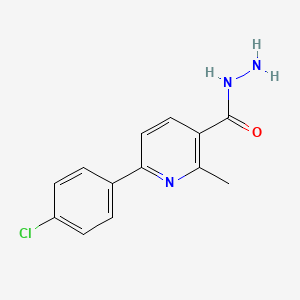 molecular formula C13H12ClN3O B6323371 6-(4-氯苯基)-2-甲基吡啶-3-碳酰肼 CAS No. 925005-67-0