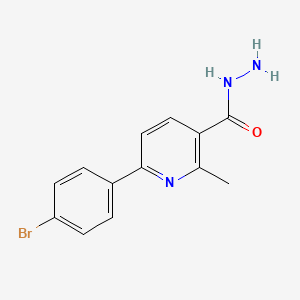 molecular formula C13H12BrN3O B6323378 6-(4-Bromophenyl)-2-methylpyridine-3-carbohydrazide CAS No. 925005-69-2