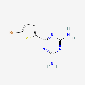molecular formula C7H6BrN5S B6323383 6-(5-Bromothiophen-2-yl)-1,3,5-triazine-2,4-diamine CAS No. 925006-43-5