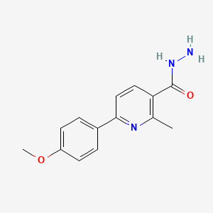 molecular formula C14H15N3O2 B6323390 6-(4-Methoxyphenyl)-2-methylpyridine-3-carbohydrazide CAS No. 925005-73-8