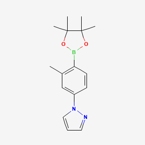 molecular formula C16H21BN2O2 B6323398 2-Methyl-4-(1H-pyrazol-1-yl)phenylboronic acid pinacol ester, 95% CAS No. 858523-46-3