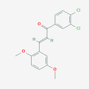 molecular formula C17H14Cl2O3 B6323400 (2E)-1-(3,4-Dichlorophenyl)-3-(2,5-dimethoxyphenyl)prop-2-en-1-one CAS No. 1354941-46-0
