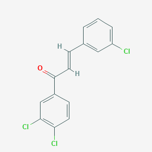 molecular formula C15H9Cl3O B6323412 (2E)-3-(3-Chlorophenyl)-1-(3,4-dichlorophenyl)prop-2-en-1-one CAS No. 1208986-00-8