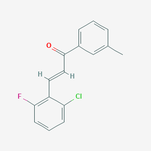 molecular formula C16H12ClFO B6323436 (2E)-3-(2-Chloro-6-fluorophenyl)-1-(3-methylphenyl)prop-2-en-1-one CAS No. 1354941-14-2