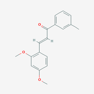 molecular formula C18H18O3 B6323442 (2E)-3-(2,4-Dimethoxyphenyl)-1-(3-methylphenyl)prop-2-en-1-one CAS No. 1354941-41-5