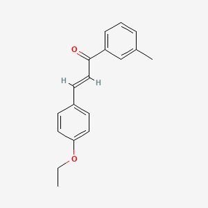 molecular formula C18H18O2 B6323449 (2E)-3-(4-Ethoxyphenyl)-1-(3-methylphenyl)prop-2-en-1-one CAS No. 1322900-47-9