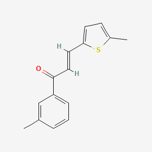 molecular formula C15H14OS B6323508 (2E)-1-(3-Methylphenyl)-3-(5-methylthiophen-2-yl)prop-2-en-1-one CAS No. 1440663-13-7