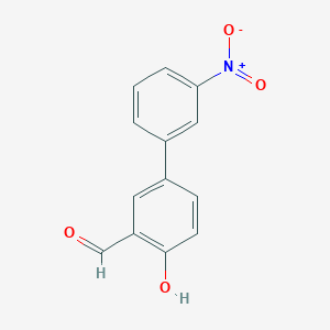 molecular formula C13H9NO4 B6323541 2-Formyl-4-(3-nitrophenyl)phenol, 95% CAS No. 893743-12-9