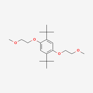 molecular formula C20H34O4 B6323562 1,4-Di-t-butyl-2,5-bis(2-methoxyethoxy)benzene, 99+% Redox shuttle ANL-RS2 CAS No. 1350770-63-6