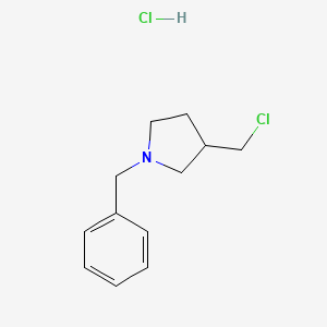 molecular formula C12H17Cl2N B6323565 1-Benzyl-3-(chloromethyl)pyrrolidine hydrochloride CAS No. 1211431-48-9