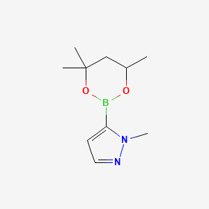 molecular formula C10H17BN2O2 B6323567 1-Methyl-5-(4,4,6-trimethyl-1,3,2-dioxaborinan-2-yl)-1H-pyrazole CAS No. 2096996-23-3