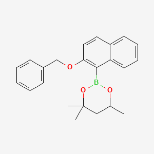 molecular formula C23H25BO3 B6323580 2-(2-Benzyloxy-1-naphthyl)-4,4,6-trimethyl-1,3,2-dioxaborinane CAS No. 2096996-39-1