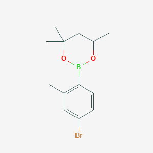 molecular formula C13H18BBrO2 B6323611 2-(4-Bromo-2-methylphenyl)-4,4,6-trimethyl-1,3,2-dioxaborinane CAS No. 2096995-13-8