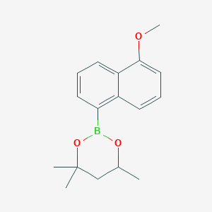 molecular formula C17H21BO3 B6323680 2-(5-Methoxy-1-naphthyl)-4,4,6-trimethyl-1,3,2-dioxaborinane CAS No. 2096998-47-7