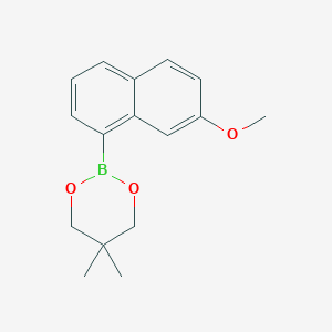 molecular formula C16H19BO3 B6323691 2-(7-Methoxy-1-naphthyl)-5,5-dimethyl-1,3,2-dioxaborinane CAS No. 2096997-45-2