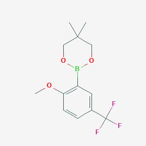 molecular formula C13H16BF3O3 B6323729 2-[2-Methoxy-5-(trifluoromethyl)phenyl]-5,5-dimethyl-1,3,2-dioxaborinane CAS No. 2096996-14-2