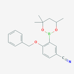 4-Benzyloxy-3-(4,4,6-trimethyl-1,3,2-dioxaborinan-2-yl)benzonitrile
