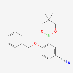 4-Benzyloxy-3-(5,5-dimethyl-1,3,2-dioxaborinan-2-yl)benzonitrile