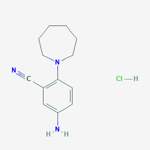 5-Amino-2-(1-azepanyl)benzonitrile hydrochloride