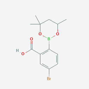 5-Bromo-2-(4,4,6-trimethyl-1,3,2-dioxaborinan-2-yl)benzoic acid