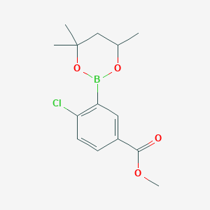 Methyl 4-chloro-3-(4,4,6-trimethyl-1,3,2-dioxaborinan-2-yl)benzoate