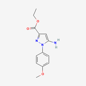 molecular formula C13H15N3O3 B6323918 Ethyl 5-amino-1-(4-methoxyphenyl)-1H-pyrazole-3-carboxylate CAS No. 866838-07-5