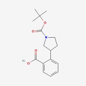 molecular formula C16H21NO4 B6323925 2-(1-(t-Butoxycarbonyl)pyrrolidin-3-yl)benzoic acid CAS No. 889953-29-1