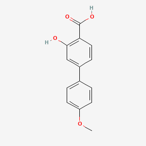 molecular formula C14H12O4 B6323935 2-Hydroxy-4-(4-methoxyphenyl)benzoic acid, 95% CAS No. 221021-30-3