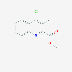 molecular formula C13H12ClNO2 B6323946 Ethyl 4-chloro-3-methylquinoline-2-carboxylate CAS No. 24782-23-8