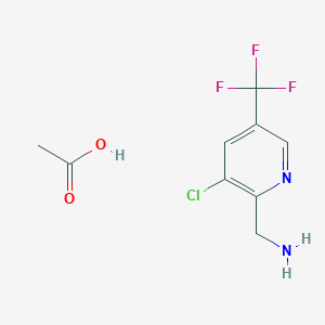 C-(3-Chloro-5-trifluoromethyl-pyridin-2-yl)-methylamine, compound with acetic acid, 95%;  compound with acetic acid