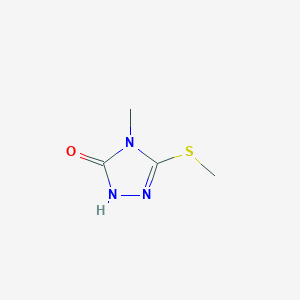 molecular formula C4H7N3OS B6324017 2,4-Dihydro-4-methyl-5-(methylthio)-3H-1,2,4-triazol-3-one CAS No. 53065-38-6
