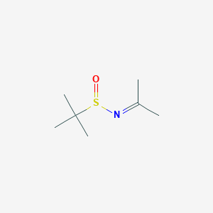 molecular formula C7H15NOS B6324033 (R)-2-Methyl-N-(1-methylethylidene)-2-propanesulfinamide CAS No. 873695-50-2