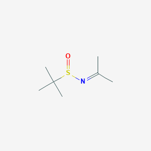 molecular formula C7H15NOS B6324033 (R)-2-Methyl-N-(propan-2-ylidene)propane-2-sulfinamide CAS No. 873695-50-2