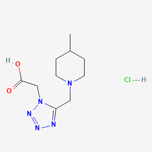 molecular formula C10H18ClN5O2 B6324077 {5-[(4-Methylpiperidin-1-yl)methyl]-1H-tetrazol-1-yl}acetic acid hydrochloride CAS No. 1211452-25-3