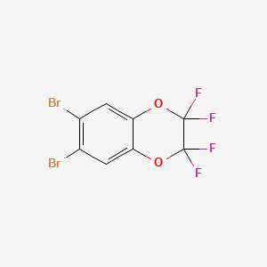 molecular formula C8H2Br2F4O2 B6324088 6,7-Dibromo-2,2,3,3-tetrafluoro-2,3-dihydro-1,4-benzodioxin, 98% CAS No. 149045-82-9
