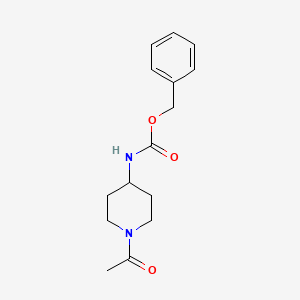 molecular formula C15H20N2O3 B6324098 Benzyl 1-acetylpiperidin-4-ylcarbamate;  95% CAS No. 1790807-64-5